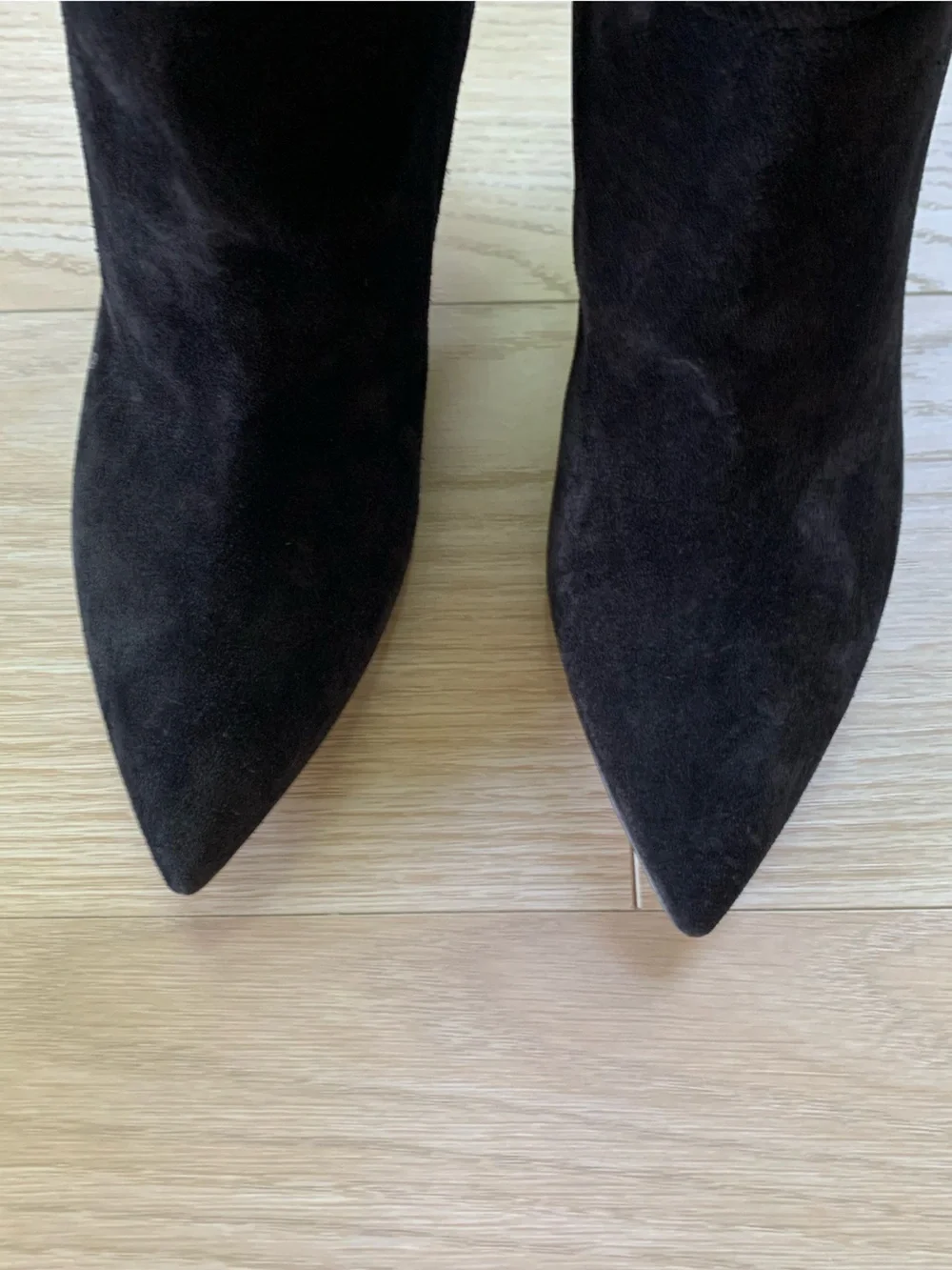 Paris Texas Black Calf Suede Stiletto Over The Knee Boots 85 Size 41